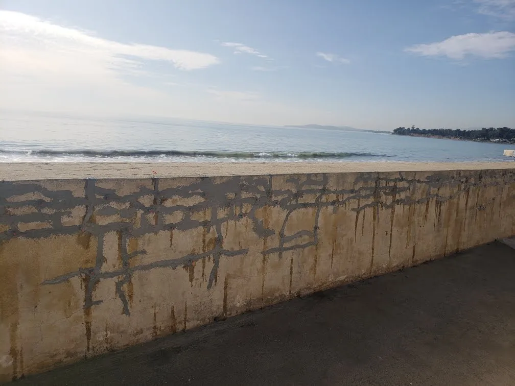 Seawall injection repairs