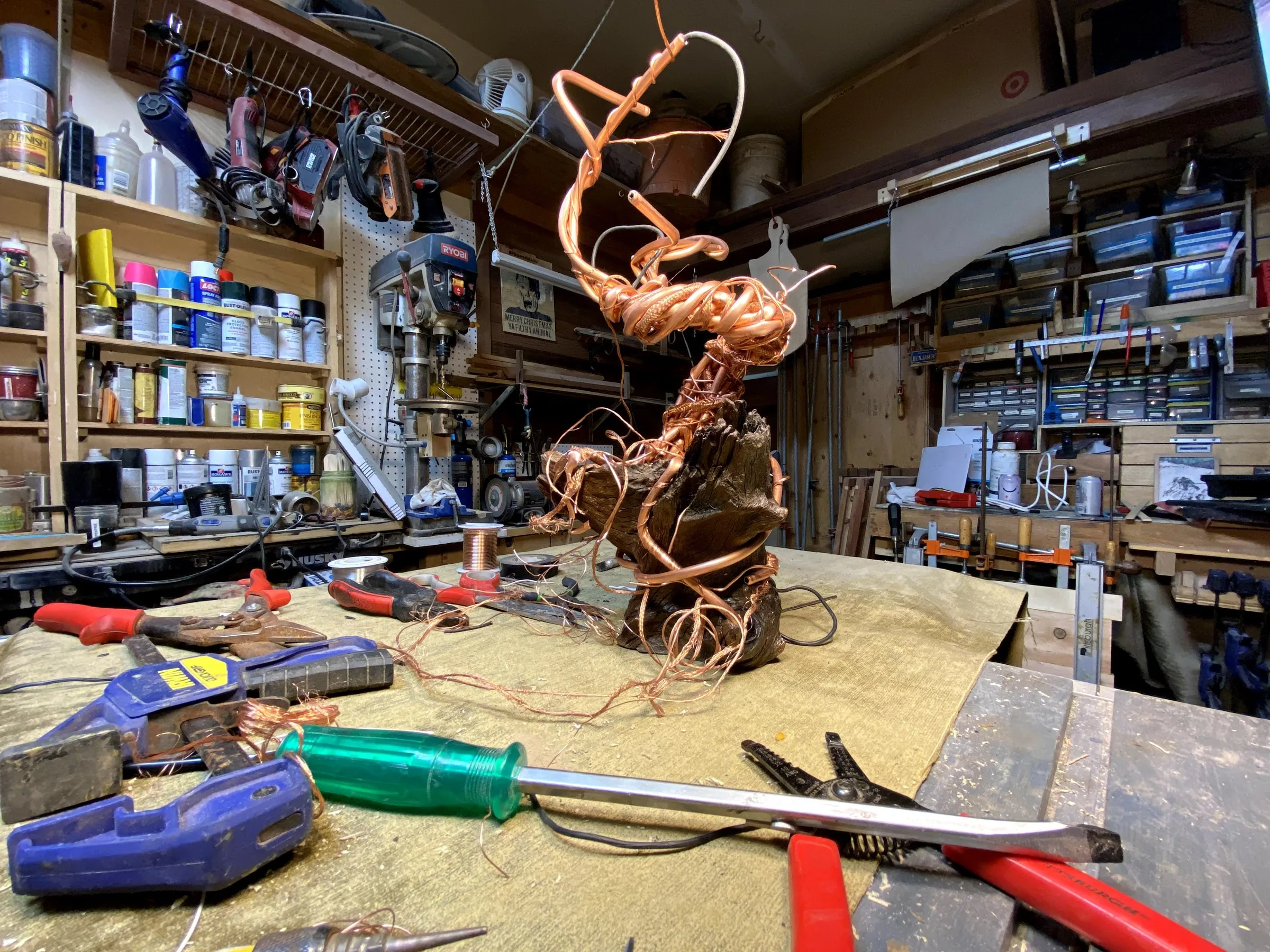 Copper bonsai tree