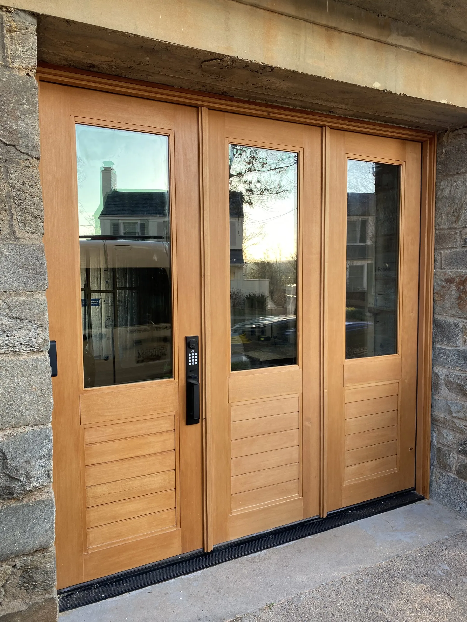 Triple entry doors