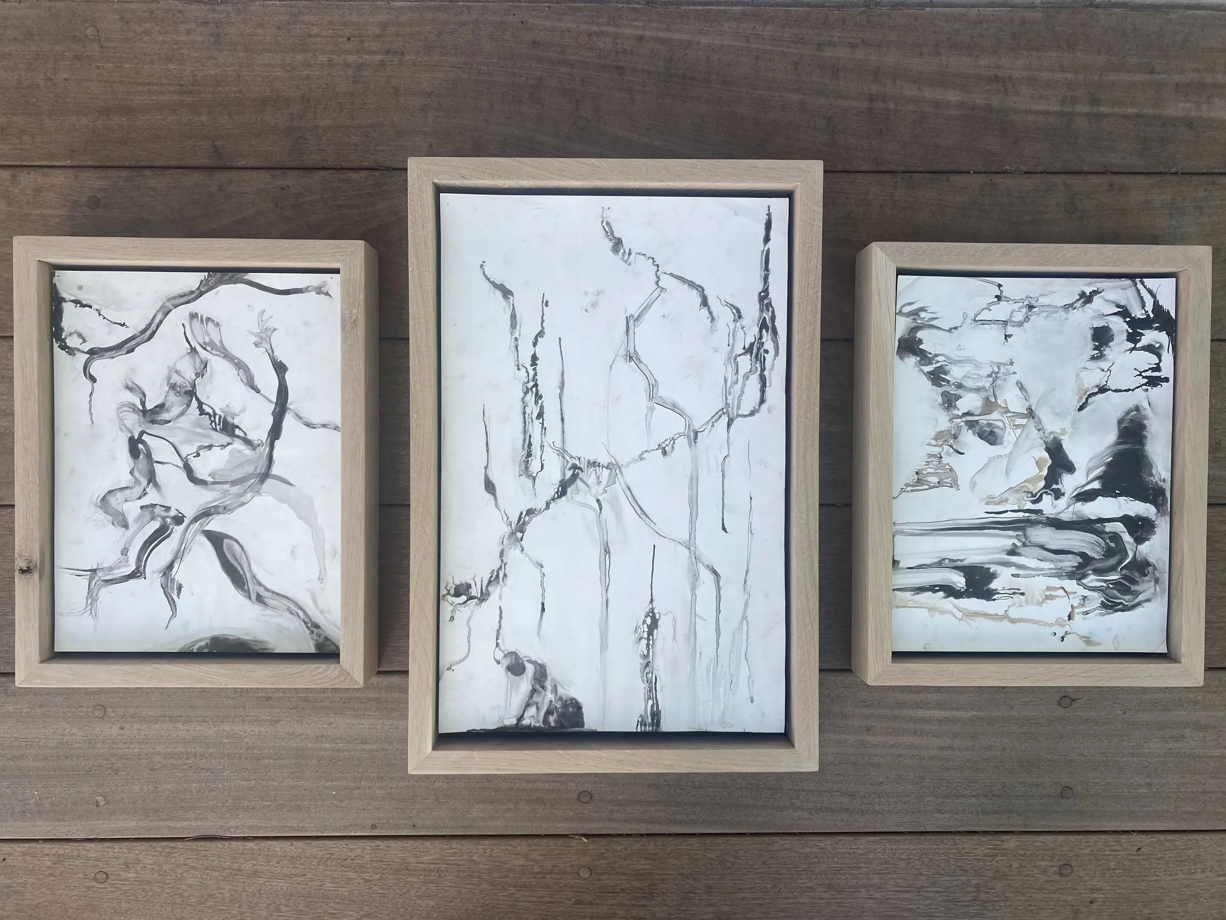 Framed ink panels