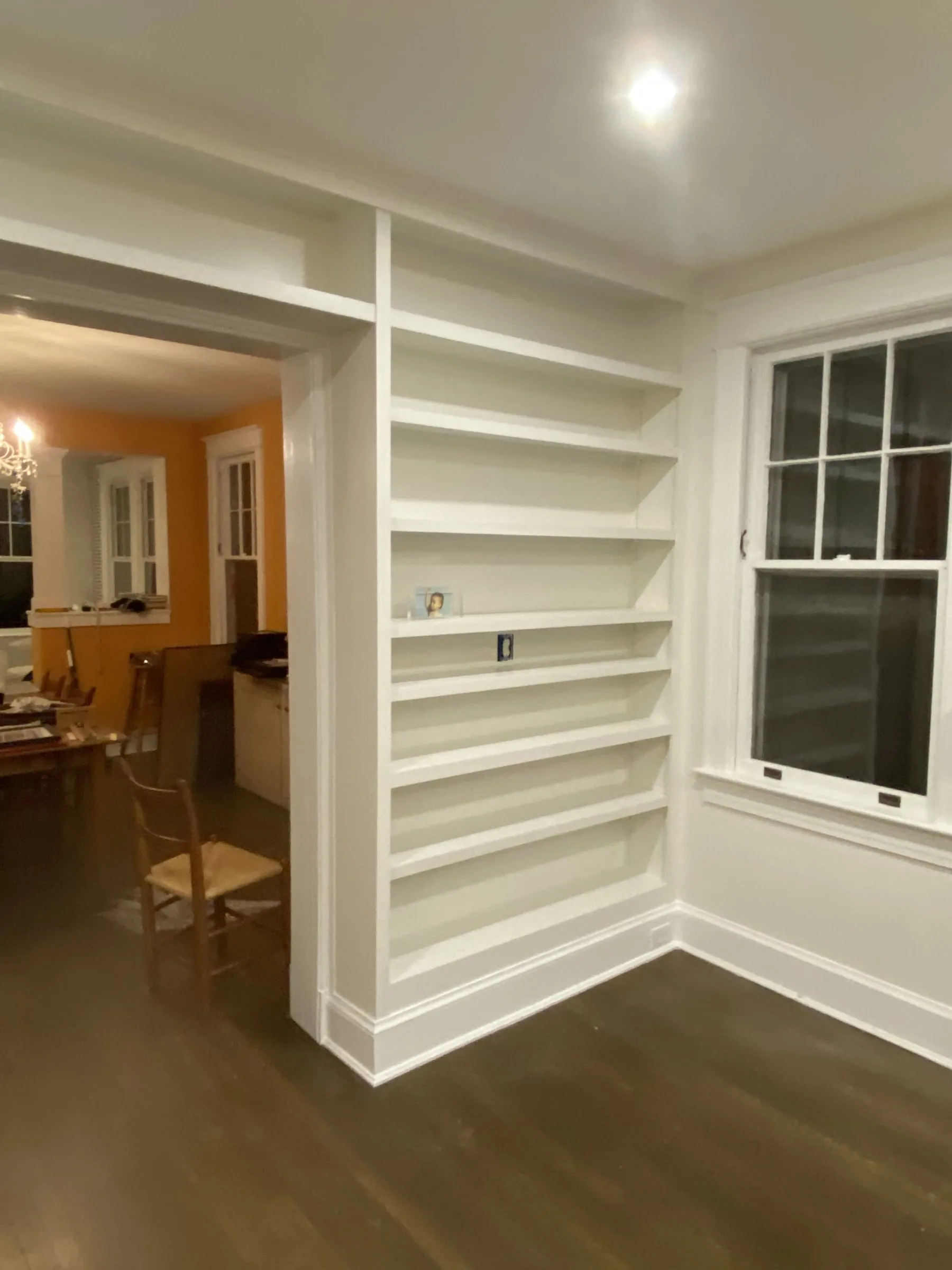 Library around a doorway