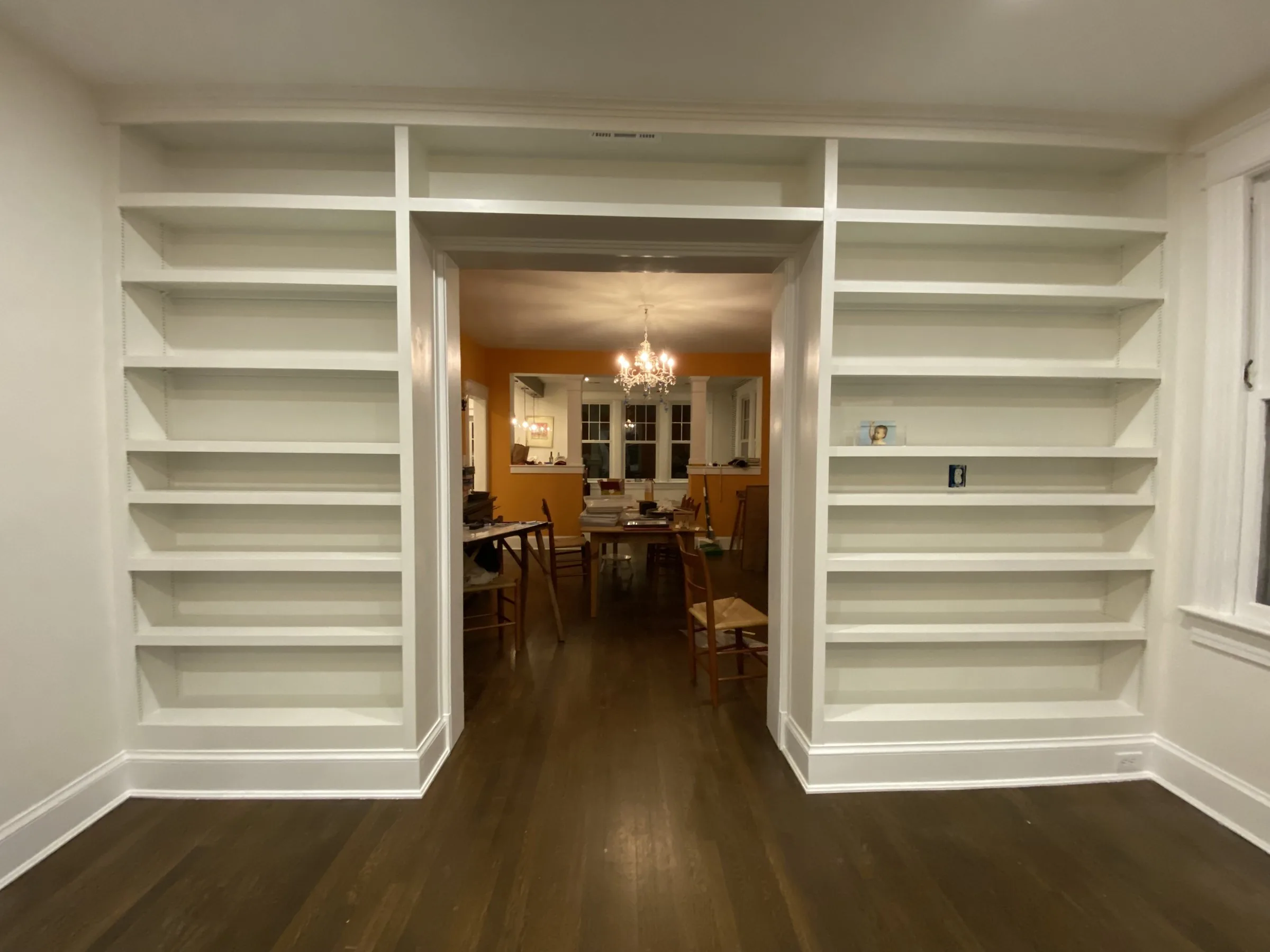 Library around a doorway