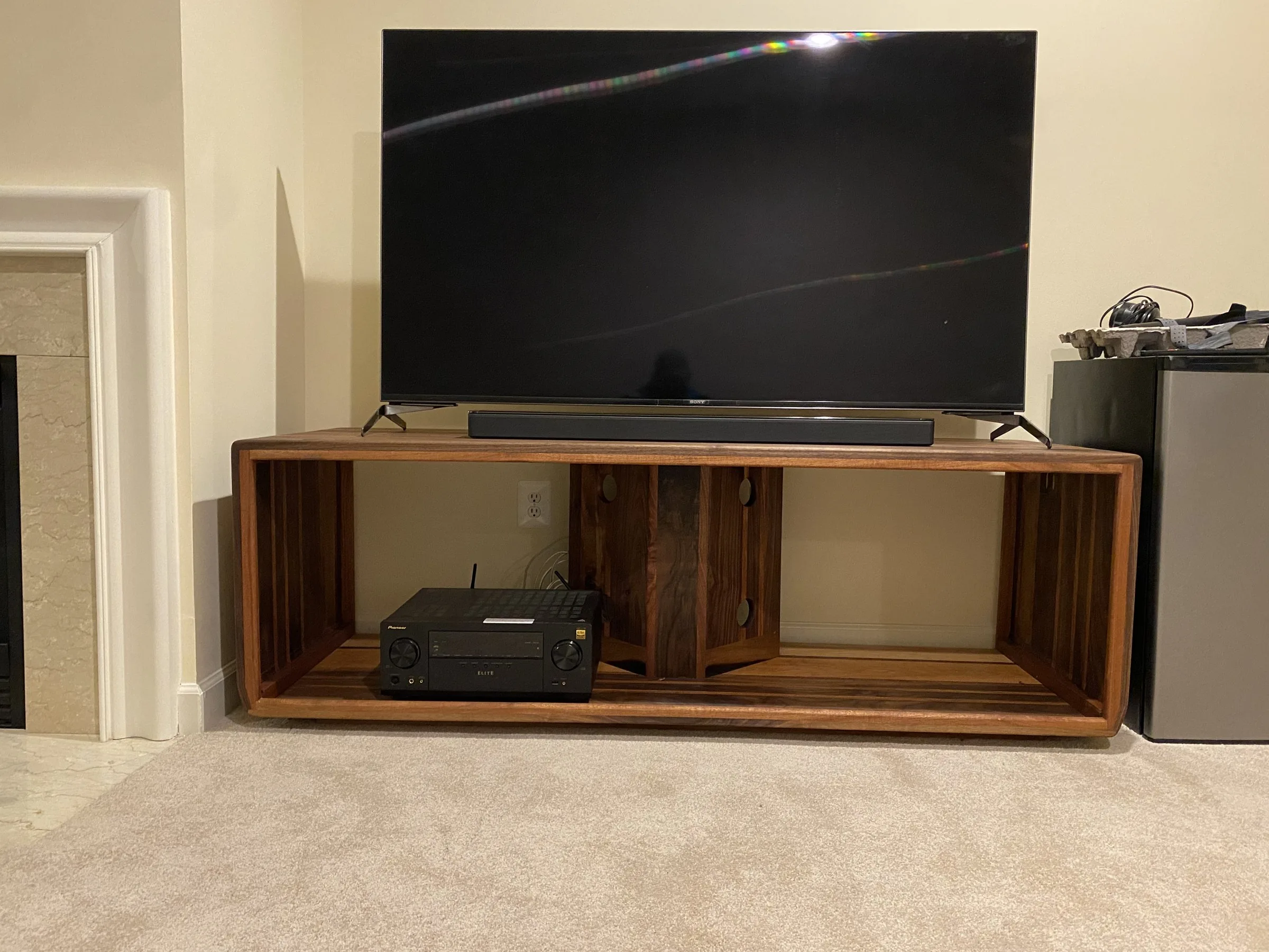 Walnut media console